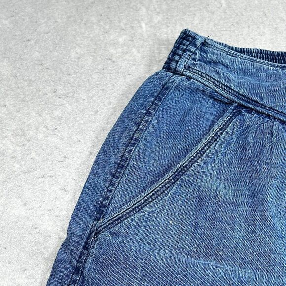 Aritzia Wilfred Gabrielle Skirt Size 2XS Blue Midi Linen Blend Denim Pockets - Picture 3 of 12